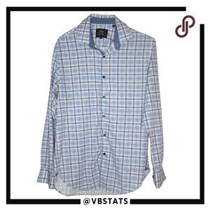 WRK Men's Plaid Long Sleeve 4-Way Stretch Button Up Shirt Multicolor Size 16